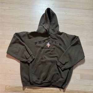 Seattle Washington Brown Hoodie